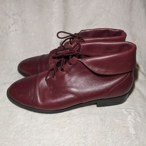 Vintage Prima Royale Maroon Leather Boots